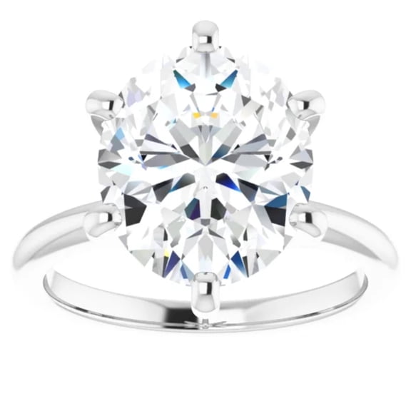 2 Ct. Elongated Oval Lab Grown Diamond Engagement Ring