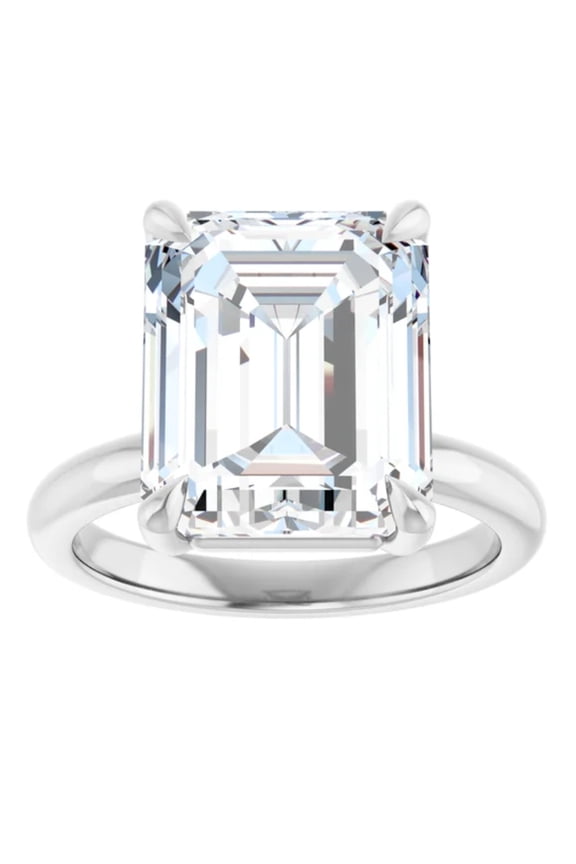 2 Ct. Emerald Cut Lab Grown Diamond Engagement Ring 14k White Gold
