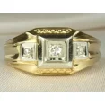thumbnail image 1 of 2 Ct Lab Created Diamond Round Cut Wedding Mens Band Ring 14K Yellow Gold Plated, 1 of 5