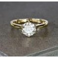 thumbnail image 1 of 2 Ct Lab Created Real moissanite Solitaire Engagement Ring 14K Yellow Gold Plated, 1 of 2