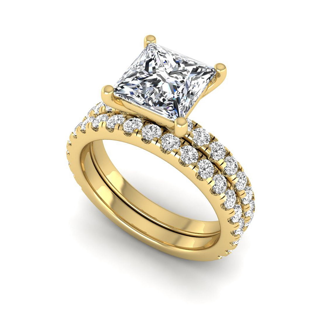 2 Ct Lab Grown Diamond Bridal Wedding Ring Set for Women, IGI Certified ...