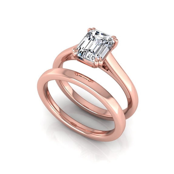 2 Ct Lab Grown Diamond Engagement Ring Set for Women, IGI Certified E ...