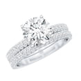 thumbnail image 1 of Rosec Jewels Moissanite Bridal Ring Set - D-VS1 Quality Certified - 2 Carat Engagement Ring with Wedding Band - with Jewelry Box, 925 Sterling Silver, US 13.00, 1 of 7