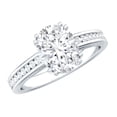 thumbnail image 1 of Rosec Jewels 2 Ct Oval Moissanite Solitaire Engagement Ring - 7X9 mm - D-VS1 Quality Certified Moissanite Ring for Women, 14K White Gold, US 6.00, 1 of 9