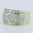 thumbnail image 1 of 2 Ct Round Cut Diamond Men's Lab Created Pinky Band Ring 14k Yellow Gold Plated, 1 of 4