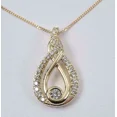 thumbnail image 1 of 2 Ct Round Cut Lab Created Diamond Womens Twisted Pendant 14K Yellow Gold Plated, 1 of 4