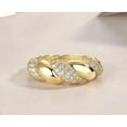 thumbnail image 1 of 2 Ct Round Cut Real Moissanite 14K Yellow Gold Plated Women's Wedding Band Ring, 1 of 2
