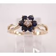thumbnail image 1 of 2 Ct Round Cut Simulated Blue Sapphire Engagement Ring In 14k Yellow Gold Plated, 1 of 5
