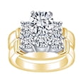 thumbnail image 1 of AFFY (2 Cttw) Round Shape White Natural Diamond Bridal Engagement Wedding Band Ring Set In 14k Solid Yellow Gold Ring Size-7.5, 1 of 1