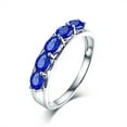 2 Ctw Round Cut Blue Sapphire Engagement Wedding Ring 14K White Gold