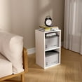 2 Cube Bookcase, 3 Tier Open Shelf Storage Cabinet, Stackable Wooden ...
