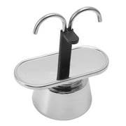 2 Cup 100ML Moka Pot Double Head Stainless Steel Mocha Coffee Italian DIY Conduit Maker