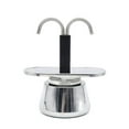 2 Cup 100Ml Moka Pot Double Head Stainless Steel Mocha Coffee Pot