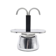 2 Cup 100Ml Moka Pot Double Head Stainless Steel Mocha Coffee Pot Coffee Tools