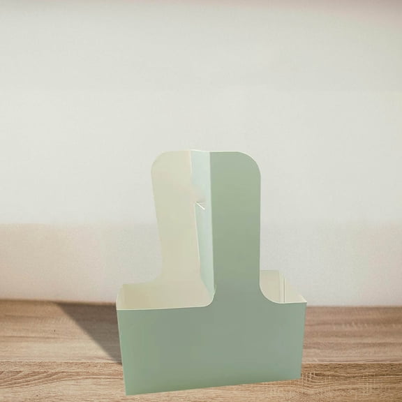 2 Cup Disposable Drink Carrier for Delivery with Handle,1 Count Green Paperboard Cup Holder,Cup Carriers for Hot or Cold Drinks,Coffee Carrier, Food Delivery,Take Out Cup Carriers (Green, 1 PC)