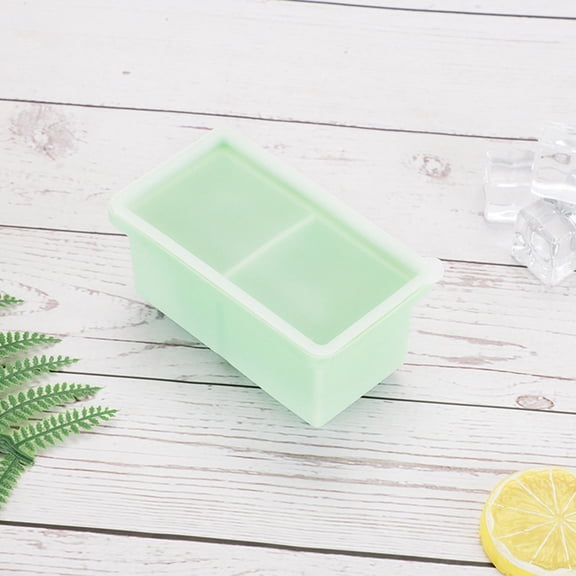2-Cup Silicone Freezer Tray with Lid, 250ml Large Ice Cube Mold, Reusable Container for Soup, Stews & Sauces BPA-Free, Leakproof (4.6" x 2.7")
