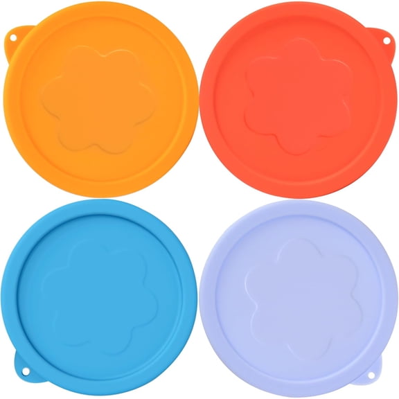2 Cup Silicone Replacement Lids Storage Cover for Pyrex 7200-PC and Anchor Hocking Glass Bowls (Container not Included) 4 Pack Microwave Dishwasher Freezer Safe