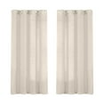 thumbnail image 1 of 2 Curtains Linen Sheer Curtains 63 Inch Length Semi Sheer Curtains Silver Linen Curtain Panels for Living Room/Bedroom Light Filtering Curtains 2 Panels, 1 of 9