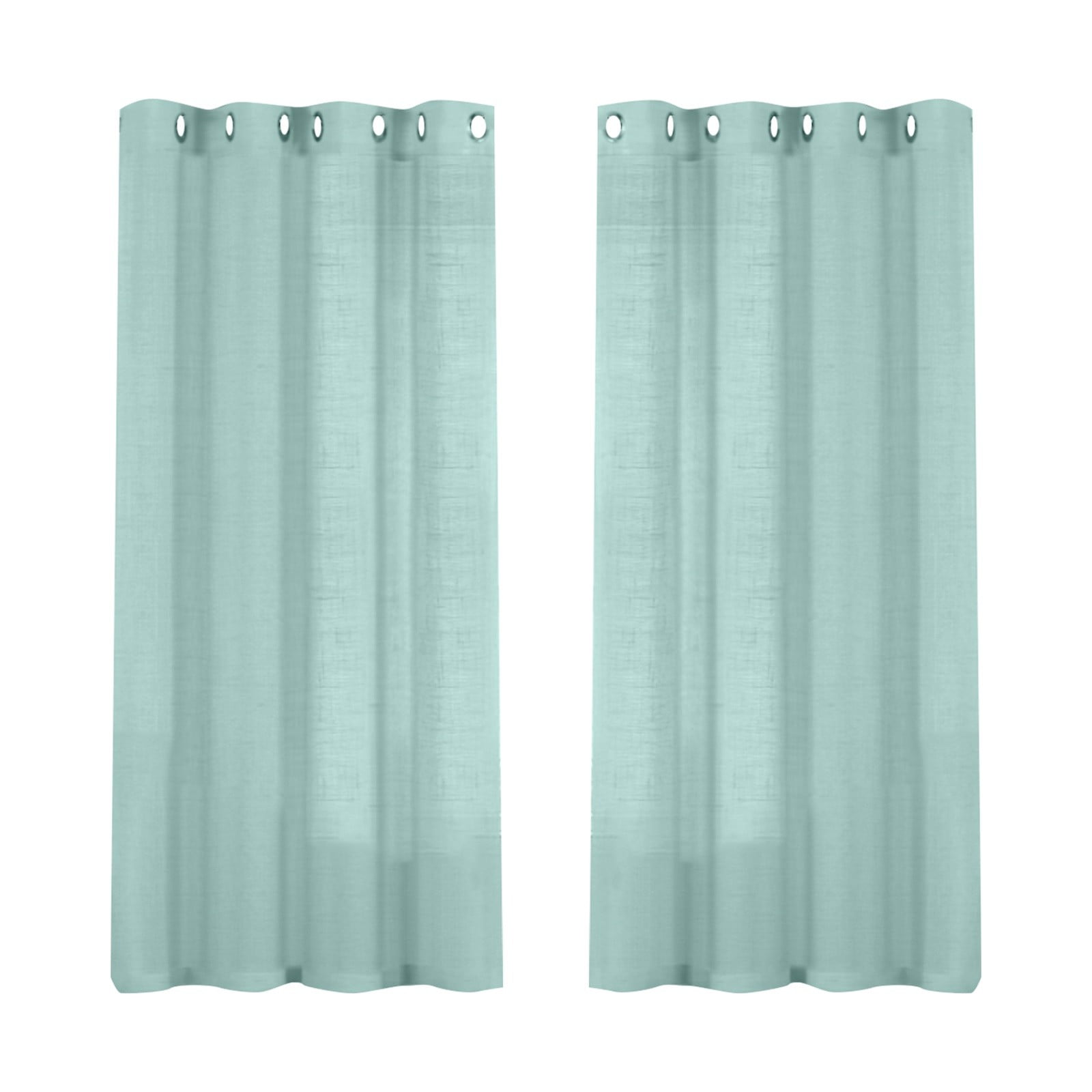 2 Curtains Linen Sheer Curtains 63 Inch Length Semi Sheer Curtains Silver Linen Curtain Panels for Living Room/Bedroom Light Filtering Curtains 2 Panels