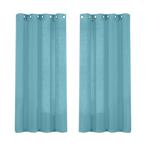 2 Curtains Linen Sheer Curtains 63 Inch Length Semi Sheer Curtains Silver Linen Curtain Panels for Living Room/Bedroom Light Filtering Curtains 2 Panels