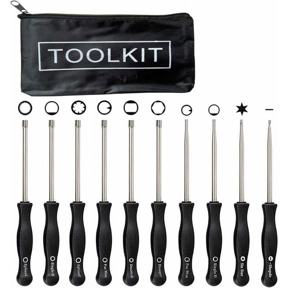 2 Cycle Engine Carburetor Adjustment Tool Kit, Splined Adjustment Screws Compatible With Craftsman Poulan Ryobi Weed Eater, Stainless Steel Ergonomic Grip Tools for Small Engines,