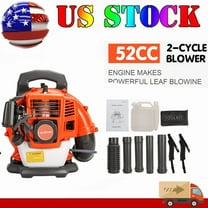 2-Cycle High Power Gas Backpack Leaf Blower 1.7 HP - 52CC Engine, 550 CFM , Adjustable Speed, Ergonomic Design for Effortless Leaves, Snow, and Debris Cleanup