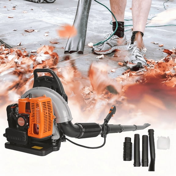 2-Cycle High Power Gas Backpack Leaf Blower 3 HP - 63CC Engine, 665 CFM , Adjustable Speed, Ergonomic Design for Effortless Leaves, Snow, and Debris Cleanup
