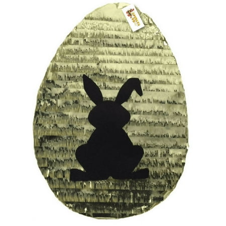 2-D Gold Easter Egg Pinata Bunny Shadow Gender Reveal Pinata