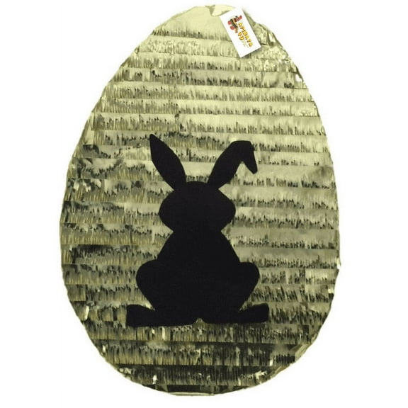 2-D Gold Easter Egg Pinata Bunny Shadow Gender Reveal Pinata
