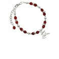 thumbnail image 1 of 2-D Reindeer Maroon Beaded Bracelet, 1 of 1