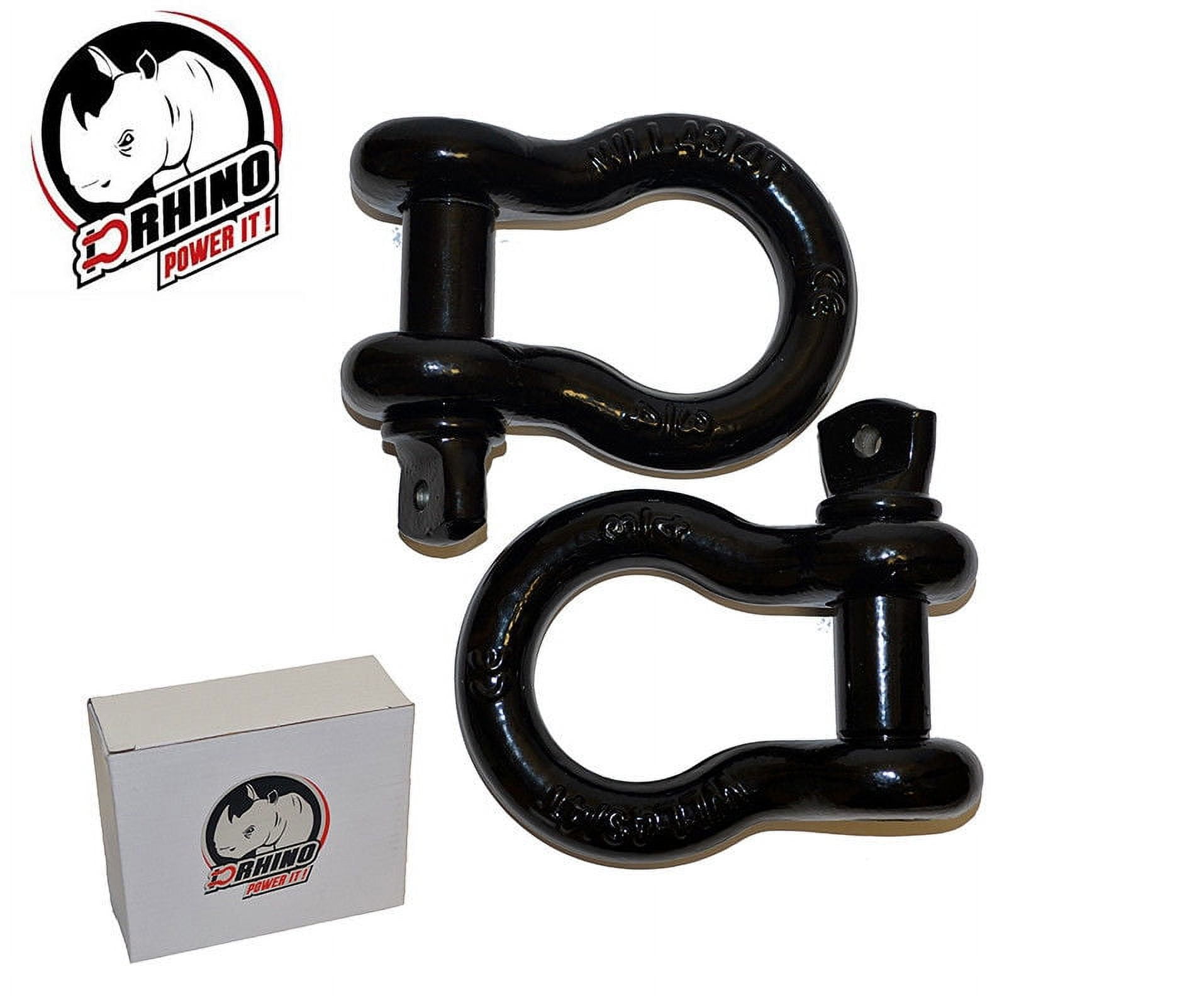 (2) DRhino 3/4" DRing Shackles JEEP OFF ROAD Towing Chain Bow Buckle