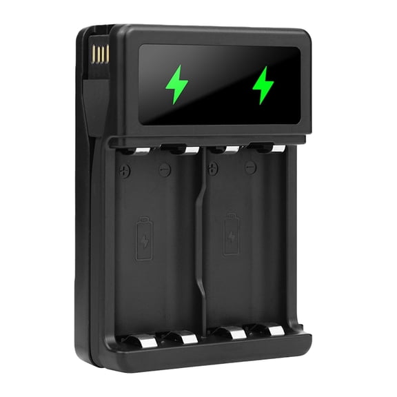 Xbox Controller Battery Pack Charger, 2 Slots Intelligent Fast LED Light Indicator Charger for Xbox, Series X, Series S, One/ X/ S, Elite Controllers (Battery not Included)