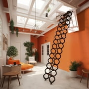 2-DAY Extension Ladder Upgraded 11 Steps 3m Loft Wall Folding Pulldown Attic Ceiling electric Ladder 39.4*27.6