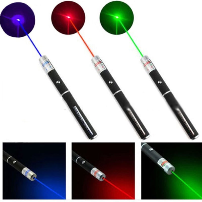 2DAY delivery 1mw 3PCS Laser Pointer Pen Red + Green + Blue/Violet