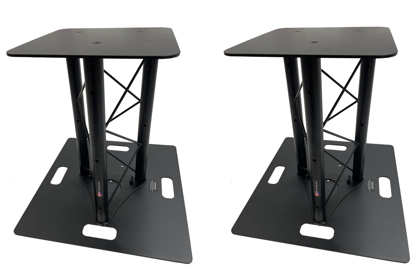 (2) DJ Lighting 1.64 ft 0.5M Black Bolted Triangle Truss Light Dual ...
