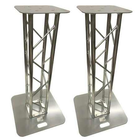 2 DJ Lighting 3.28 ft Bolted Aluminum 8"x8" Truss Light Weight Dual Totem System