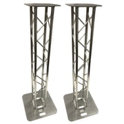 2 DJ Lighting 4.92 ft Bolted Aluminum 8x8 Truss Light Weight Dual Totem System