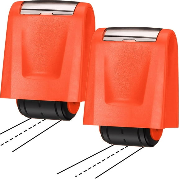 2 Dashed Handwriting Lines Practice Roller Stamp Self Inking Line Rolling Stamps Teacher Stamps Sentence Strips Handwriting Practice for Kids Teachers (Yellow, Blue,2.72 x 2.44 x 1.54 Inch)