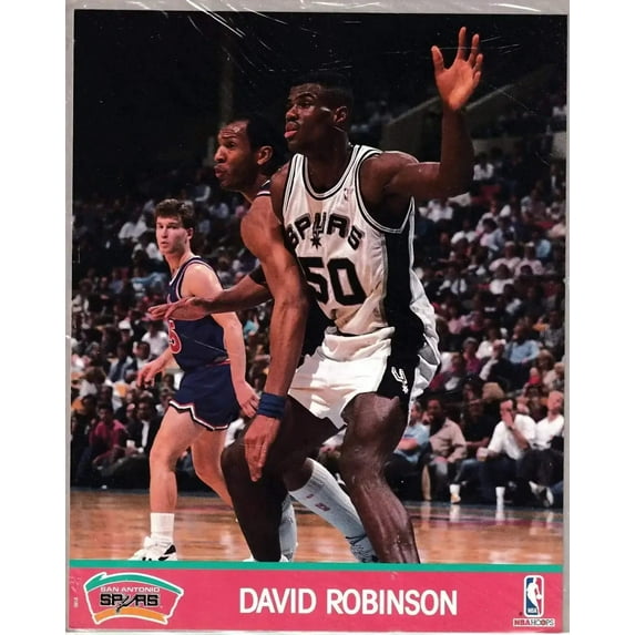 2 David Robinson San Antonio Spurs 1990 NBA Hoops 8x10 photo cards