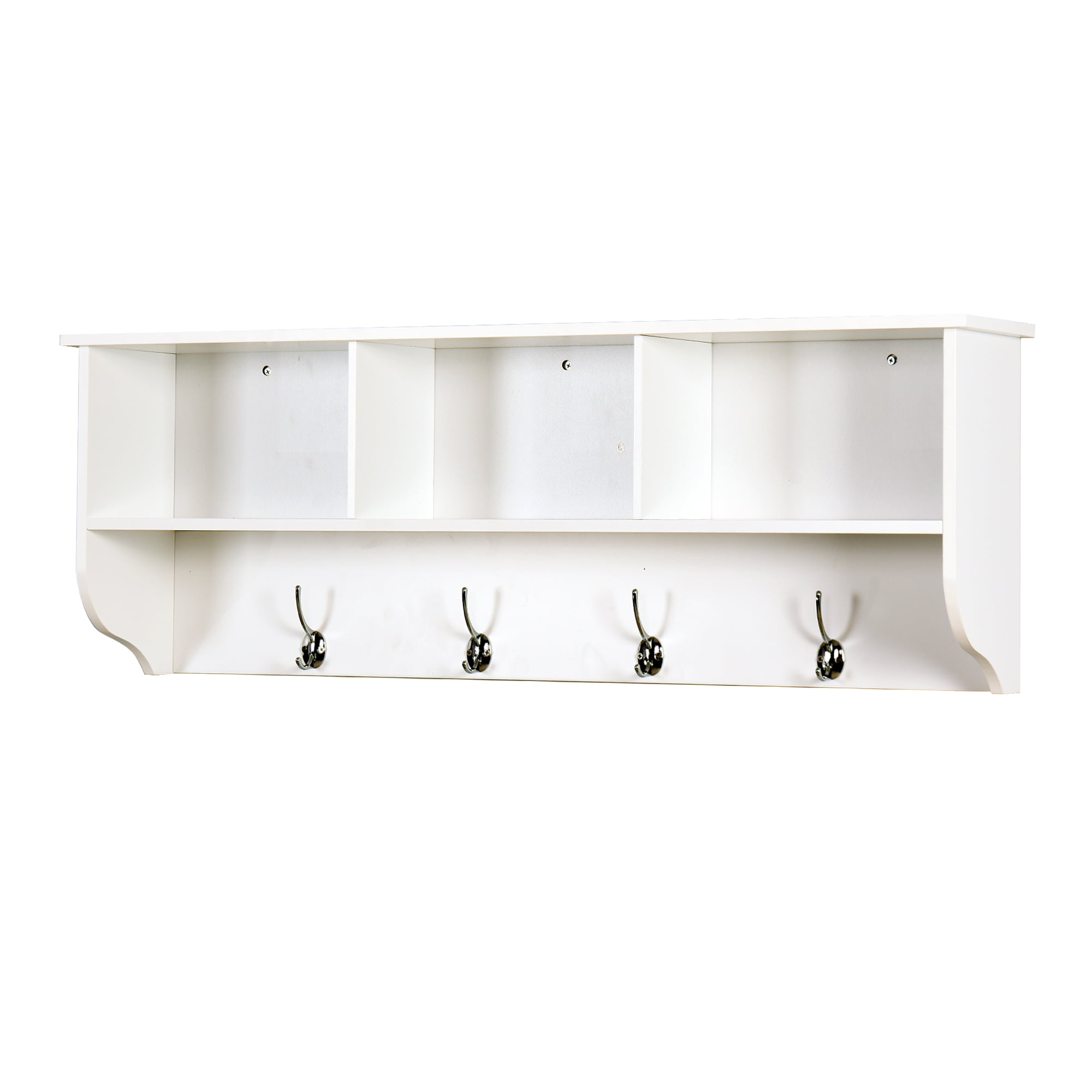 White bathroom shelf with hooks deals