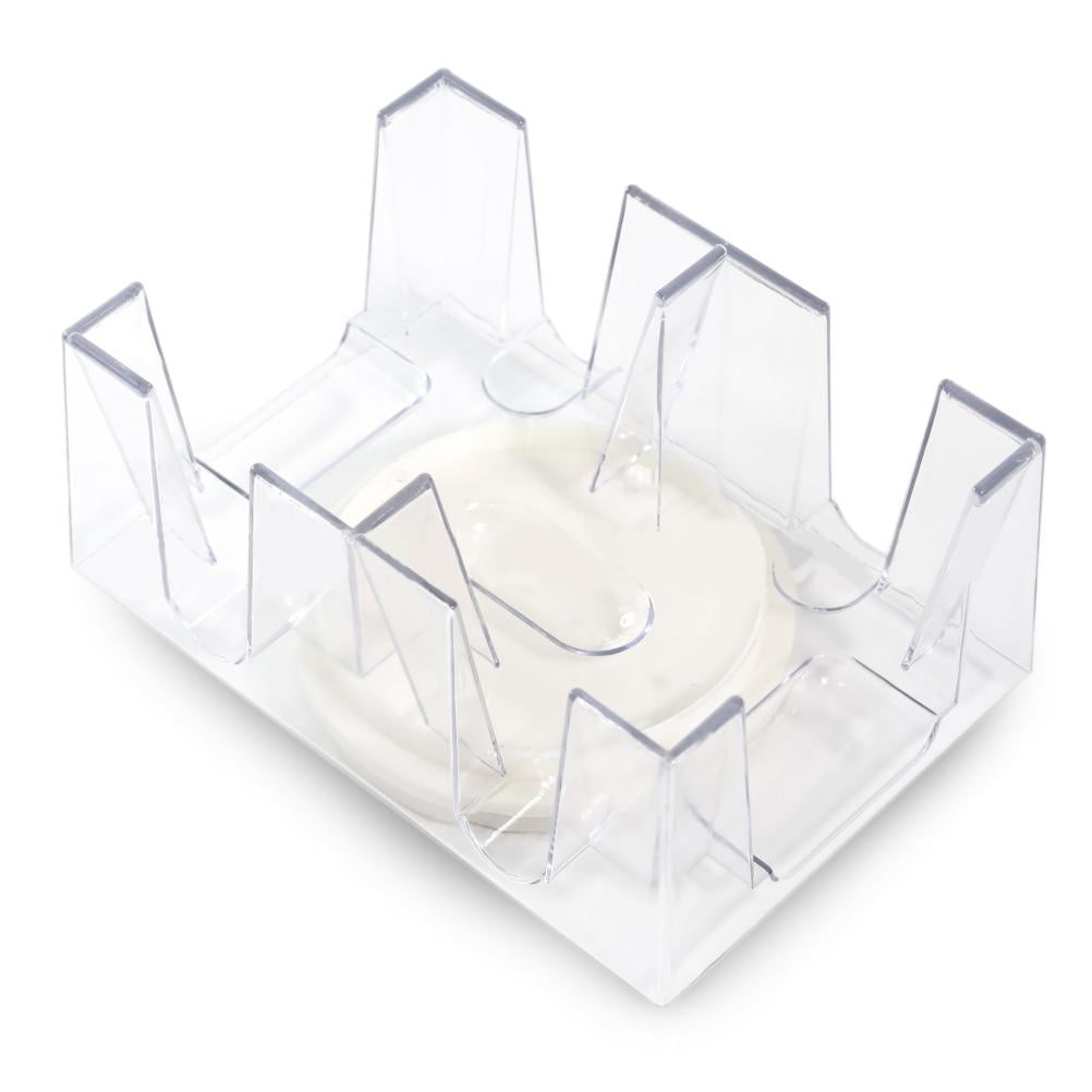 2 Deck/6 Deck Rotating Card Tray Convenient Playing Card Holder Clear