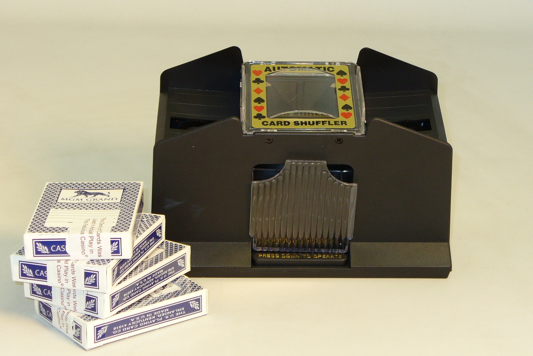 2 Deck Battery Powered Card Shuffler with Casino Cards
