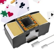 2 Decks Automatic Card Shuffler, USB-C/Battery-Powered Shuffler for UNO, Phase10, Texas Hold'em, Poker, Home Card Games, Blackjack, Party Club, No Poker