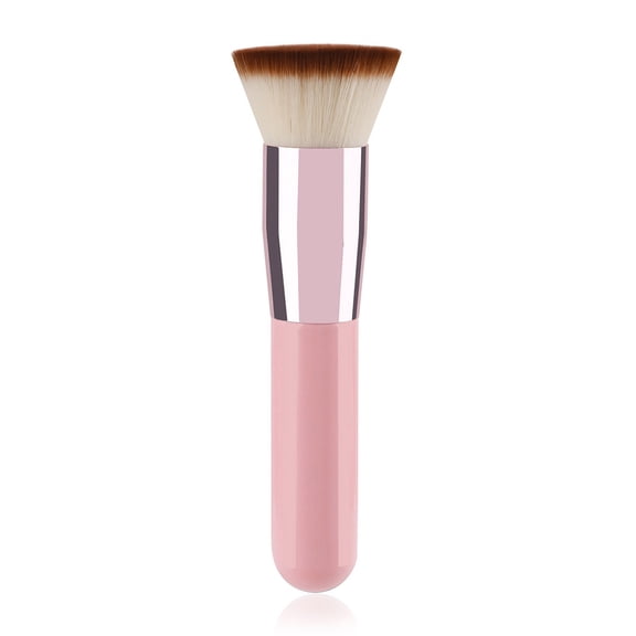 2. Dense Makeup Brush With Aluminum Ferrule, Streak-Free Application For Sensitive Skin, Non-Shedding Fibers, Compact Design