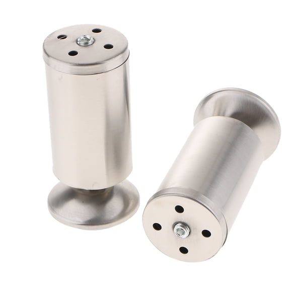 2" Dia Stainless Steel Cabinets Furniture Plinth Feet Legs Kitchen 2pcs Set - 12cm