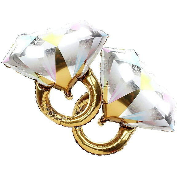 2 Diamond Rings Aluminum Balloons Wedding Bridal Gifts Wedding Engagement Party Supplies
