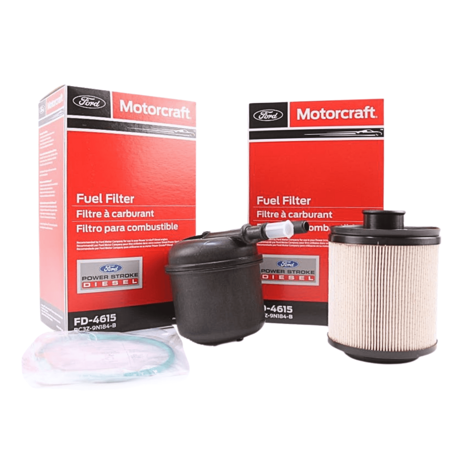 Motorcraft FD-4615 - Diesel Fuel Filters - Compatible with 2011-2016 6.7L Diesel Ford F-Seires Trucks - Qty 2