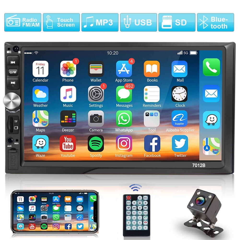 9'' Car Stereo Radio 1 Din Car MP5 Player with Apple Carplay Android HD  Touch Tcreen Bluetooth Mirror Link USB 