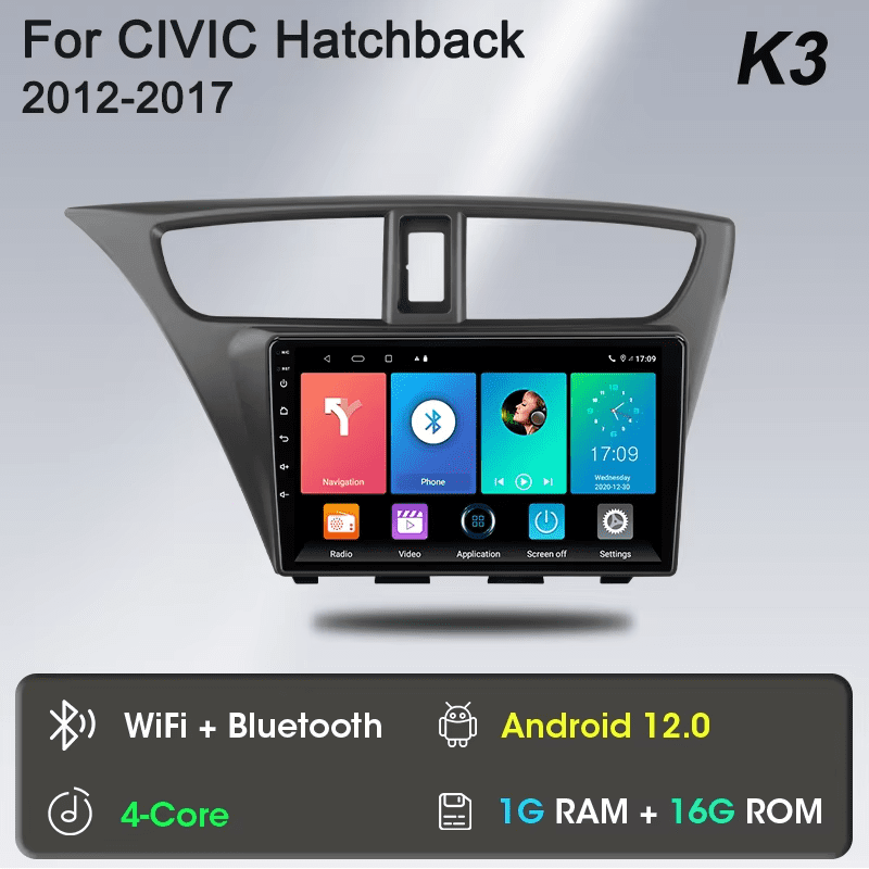 Autoradio Android 9 Pour Honda Civic 9 (2012-2017) - CarPlay & Android Auto Intégrés - Neuf