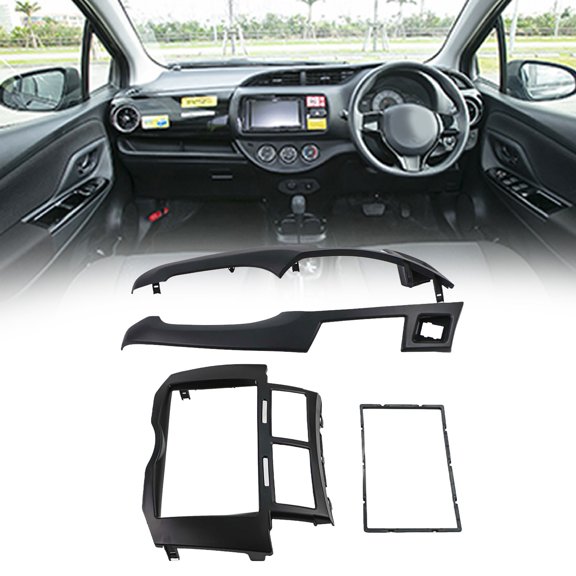 2 Din Car Radio Stereo Frame Trim Kit For Yaris For Vitz For Platz 2005-2011 Car Radio Dashboard Dvd Frame Installation Kit